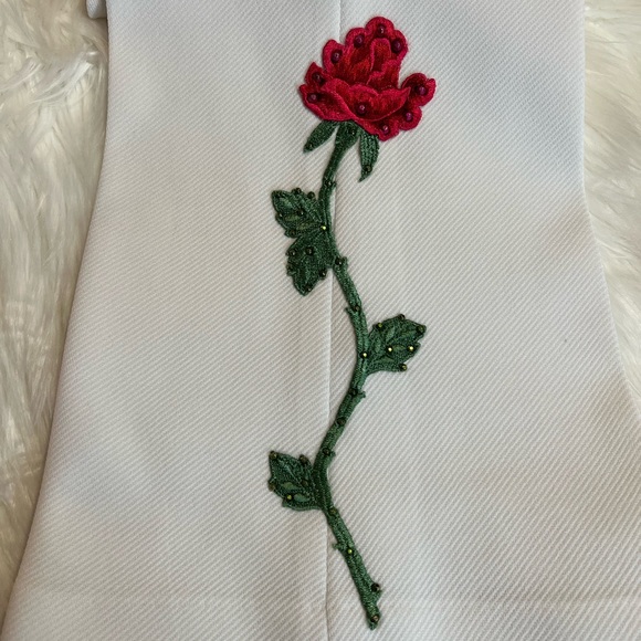 VINTAGE 2 Piece Western Embroidered Rose Set (Button-Up + Flare Pant) Beyonce - Picture 13 of 14